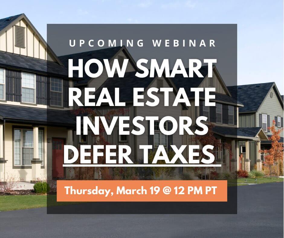 Featured image for 1031 exchange webinar on March 19, 2026