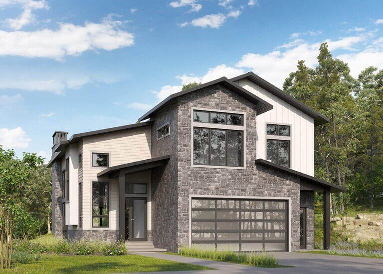 Rendering of a house in Discovery Ridge Project