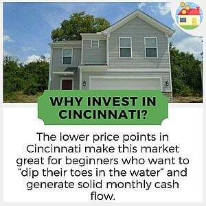Picture of Cincinnati investment property with info about why it's a good place to invest today