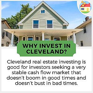 Picture of Cleveland investment property with info about why it's a good place to invest today