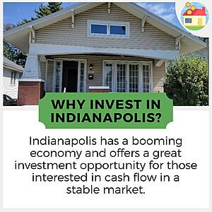 Picture of Indianapolis investment property with info about why it's a good place to invest today