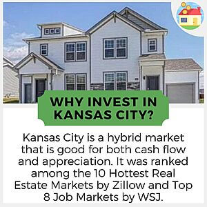 Picture of Kansas City investment property with info about why it's a good place to invest today