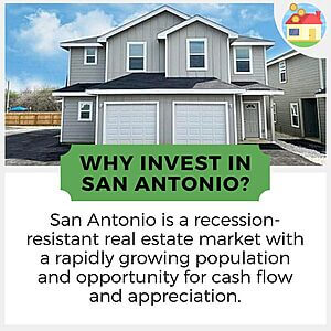 Picture of San Antonio investment property with info about why it's a good place to invest today