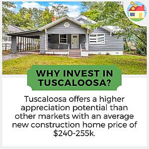 Why invest in Tuscaloosa real estate infographic
