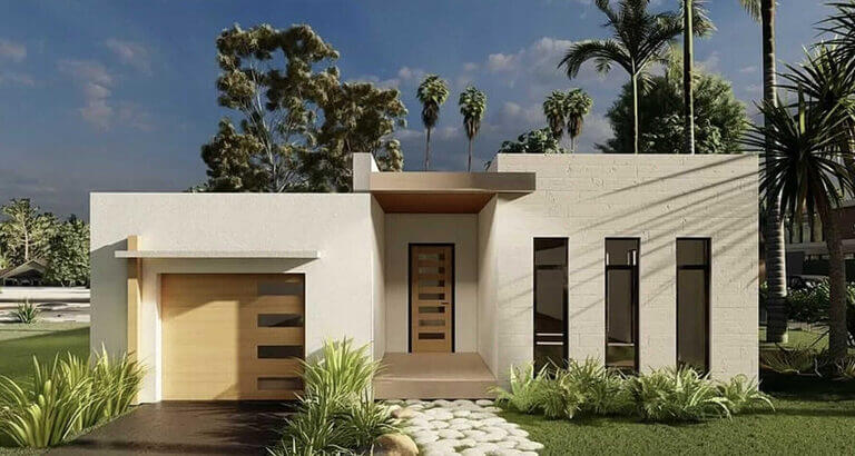 Rendering of a new construction property