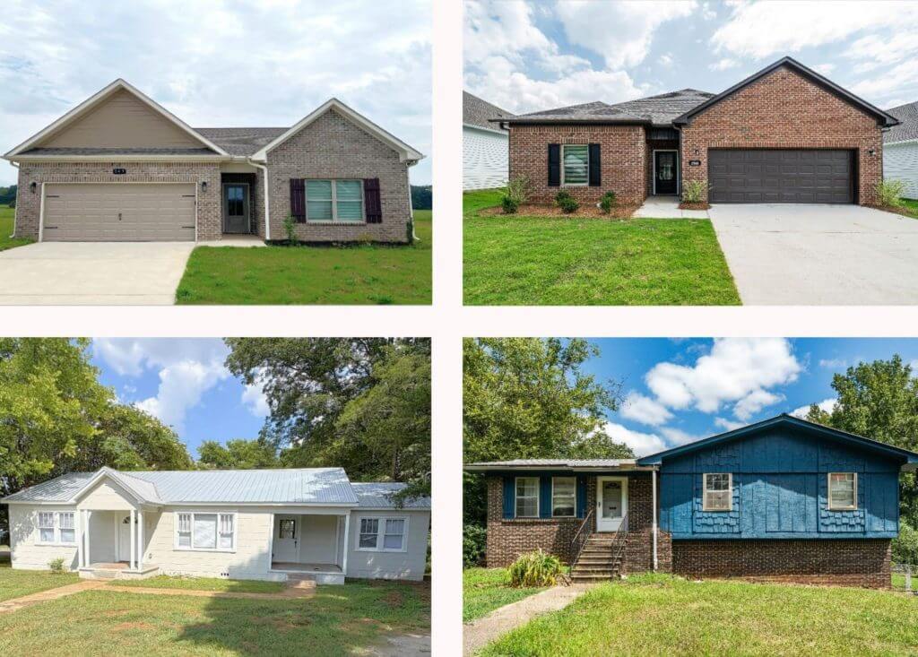 Images of four properties chosen within the 1031 exchange timeline.